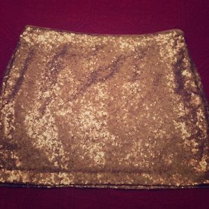 Gap Gold Sequin Skirt